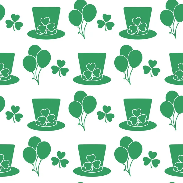 Modèle Vectoriel Sans Couture Happy Patrick Day Illustration Irlande Shamrock — Image vectorielle