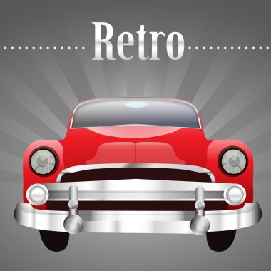 Kırmızı retro otomobil 