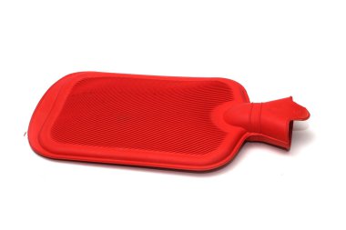 Beyaz arka planda izole edilmiş sıcak su şişesi veya torba, makale veya reklam için iyi