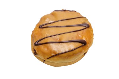 Fıstık ezmeli çörek ve çikolata ezmeli dolgu.