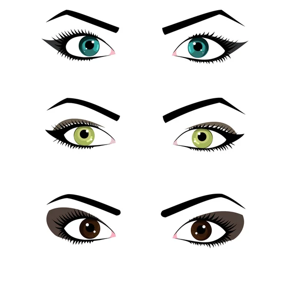 Ojos componen — Vector de stock