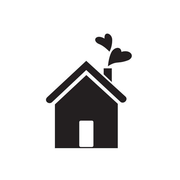 La casa está llena de amor — Vector de stock