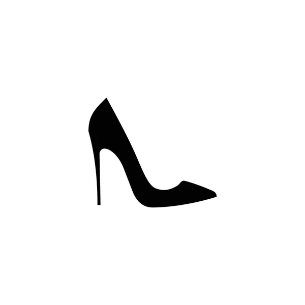 Chaussures femme noir Icône — Image vectorielle