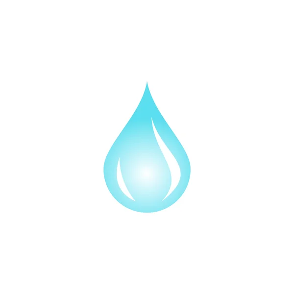 Gota de agua azul brillante — Vector de stock