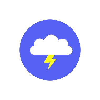 beyaz bulut ile sarı şimşek