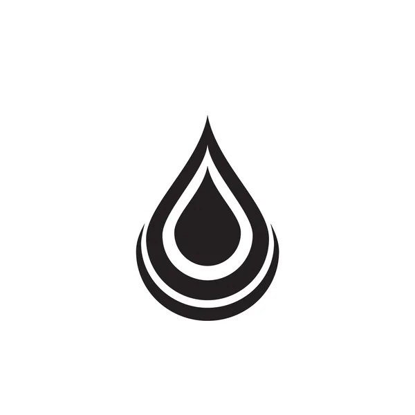 Icono de gota de agua negra, signo de gota de agua vector de gota de agua, logotipo de gota de agua — Vector de stock