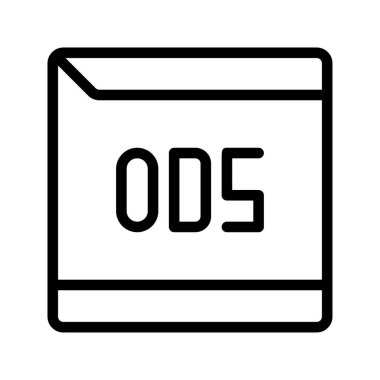 YÖS OpenDocument hesap tablosu biçimi için ofis uygulamaları ile uyumlu temiz belge simgesi.