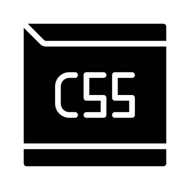 CSS biçim sayfası belgesi için kalın katı simge, web tasarımı ve düzen biçiminde kullanılır.