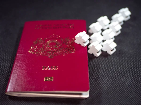 Латвийский Паспорт Людьми Концепция Миграции Людей — стоковое фото