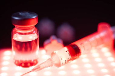 Aşı tüpü grip aşısı iğne şırıngası, aşı tıbbi konsept, hastalık tedavi aşısı önleme hastalığı.