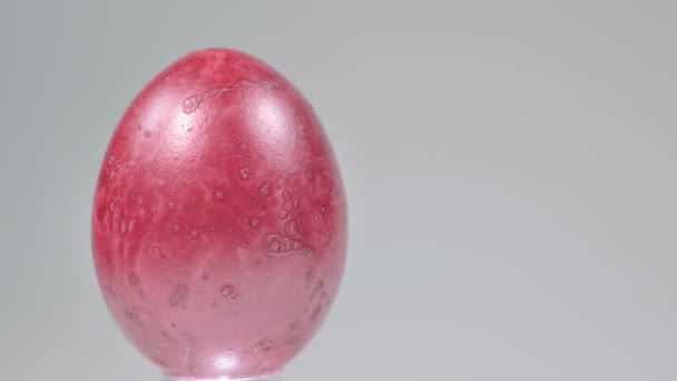 Paskalya Yumurtaları Döner Renk Değiştirir Güzel Renkli Yumurtaları Olan Paskalya — Stok video