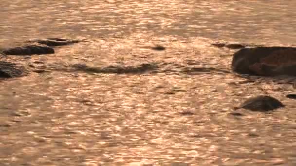 海边的热落日 夕阳西下 — 图库视频影像