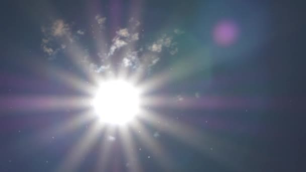 太阳的烈日 自然界中的热浪 鹰飞得很慢 模糊的背景 — 图库视频影像