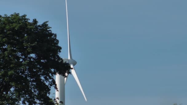Windmühlen Erzeugen Strom Grüne Energie Aus Dem Wind Strom Aus — Stockvideo