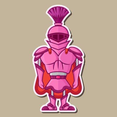 Şirin pembe Knight vektör tasarımı
