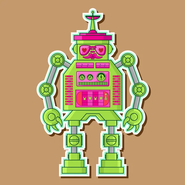 Yeşil şirin Robot vektör tasarımı — Stok Vektör