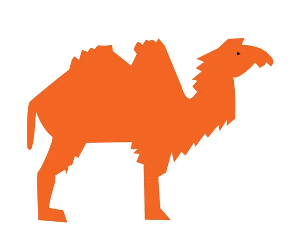 Imagen Gráfica Camello Naranja Sobre Fondo Blanco —  Fotos de Stock