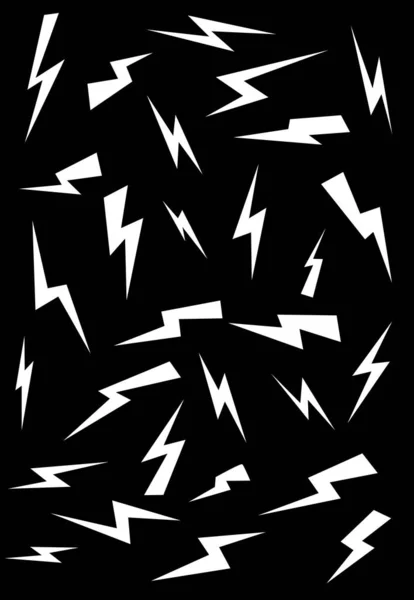 Graphic Image White Lightning Black Background — Stock Photo, Image