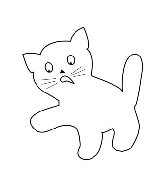  Pençesi kalkık bir kedinin görüntüsü