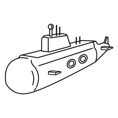 Yandan bakıldığında beyaz arka planlı siyah beyaz bir denizaltı tasviri. Ana gövdeyi, kumanda kulesini ve kuyruk yüzgeçlerini gösteriyor..