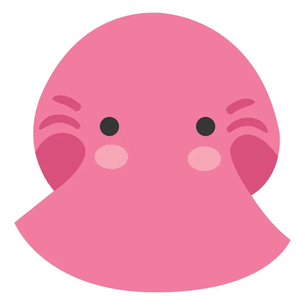 Büyük siyah gözleri ve yanaklarında pembe lekeleri olan basit, sevimli pembe bir ahtapot çizgi filmi. Dost canlısı, tuhaf bir görünüşü var..