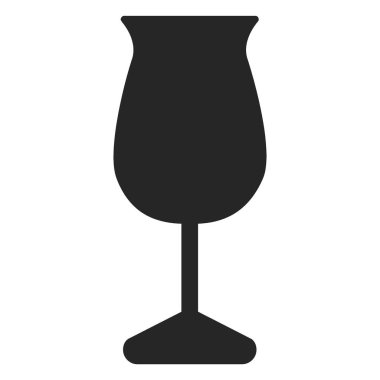 Köklü bir bardağın koyu bir silueti, ampul gibi bir vücudu ve dar bir açıklığı var, aroma yakalamak için ideal..