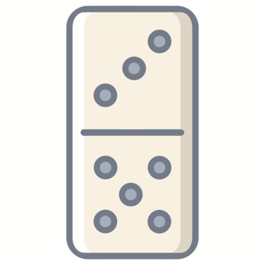 Açık krem rengi tek, dikey domino taşı, ikiye bölünmüş. Üstteki yarıda dört mavi nokta, alttaki yarıda ise beş mavi nokta var..