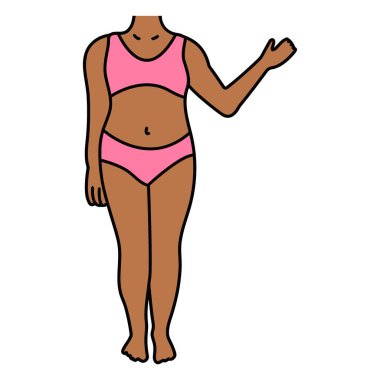 Beyaz arka plan üzerinde duran güzel kadın