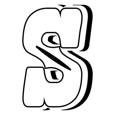 vektör el bir harf çizimi çizdi.