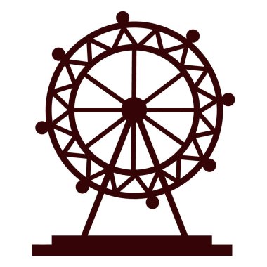 Tekerlek simgesi. Web için dönme dolap vektör simgelerinin özet çizimi