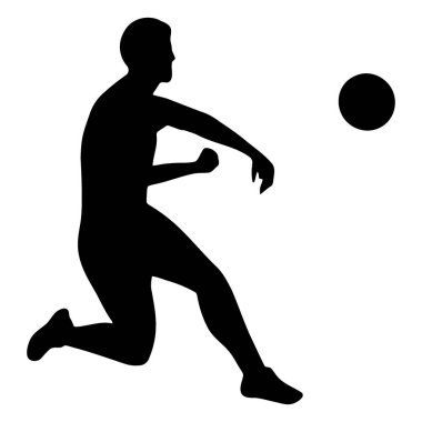 Toplu bir adamın silueti, vektör illüstrasyonu