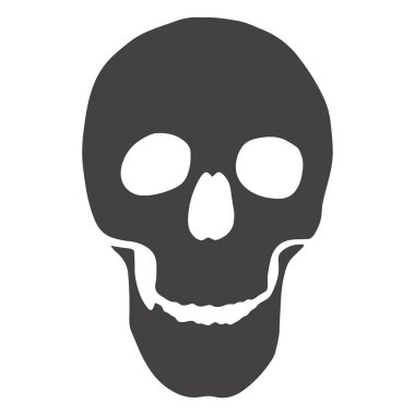 kafatası simgesi, vektör illüstrasyonu