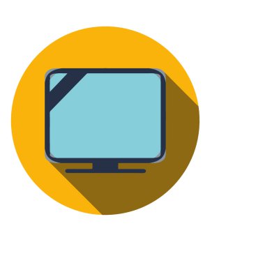 TV düz tasarım simgesi.