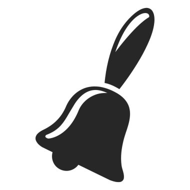 Kulak ikonlu tavşan kulakları, siyah stil.