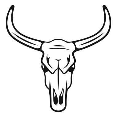 Boynuzlu boğa kafası.