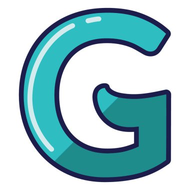 Beyaz arkaplanda alfabe harfi g