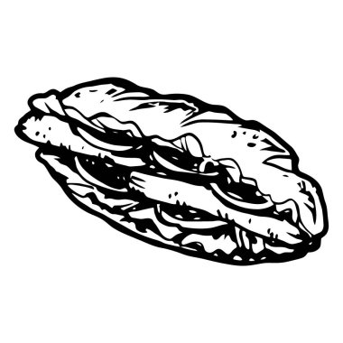 Kruvasanın vektör çizimi