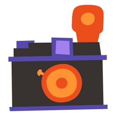 Kamera simgesi. Web için kamera vektör simgelerinin basit illüstrasyonu