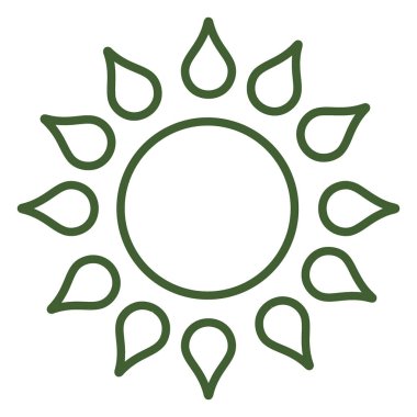 Kişisel sayfa ticari kullanımı için güneş vektör simgesi simgesi vektör çizimi..