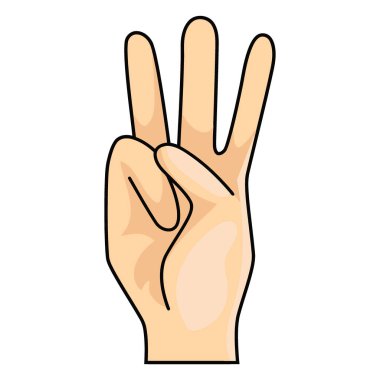 Beyaz arkaplanda barış işareti gösteren eller