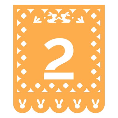 2 ve takvim tarihli taneli doku simgesi