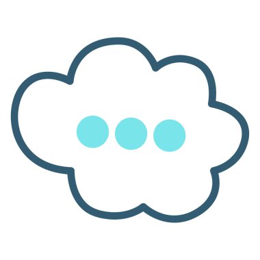 Bulut. Web simgesi basit illüstrasyon