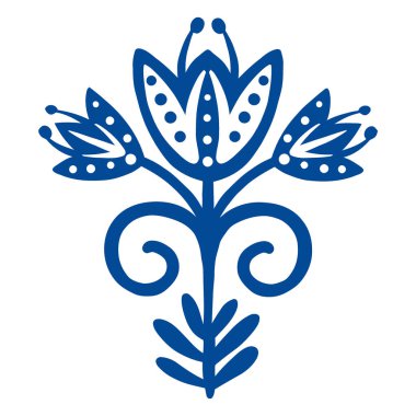 Vektör çizimi. Çiçek süsü. izole.