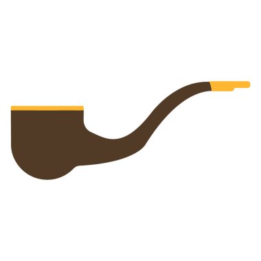 Duman simgesi ve vektör illüstrasyonlu pipo