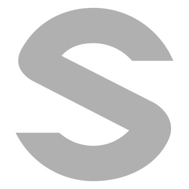 harf s vektör çizgisi simgesi