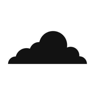 Bulut ve ayın vektör simgesi