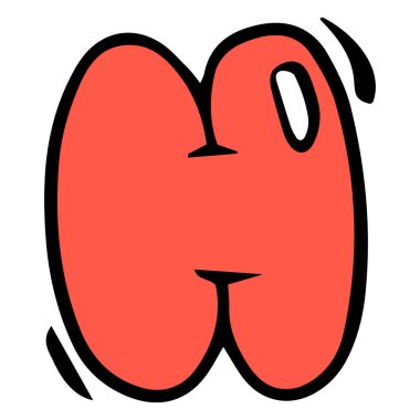 Mide organ simgesi renk dış hat vektörü