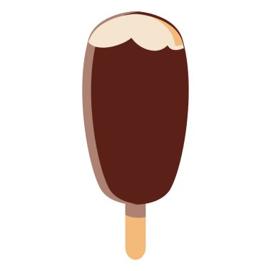 Dondurma ikonu. Web için çikolata vektör simgelerinin düz çizimi
