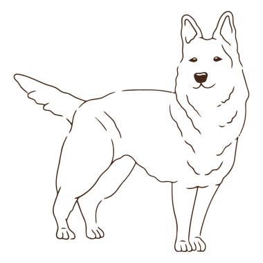 Köpek ikonu. vektör illüstrasyonu