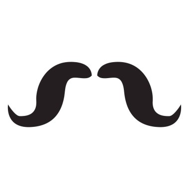 Bıyık ve sakal vektör tasarım şablonu